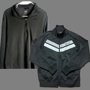 Two piece Nike Men's Black and Gray Jackets